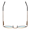 Top View of Reptile Boa Designer Blue Light Blocking Glasses Antique Bronze Metal Round 57mm