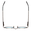 Top View of Reptile Chameleon Designer Blue Light Blocking Glasses Pewter Silver Metal 54 mm