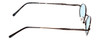 Side View of Reptile Iguana Designer Blue Light Blocking Glasses Gun Metal Silver Oval 57 mm