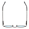 Top View of Reptile Iguana Designer Blue Light Blocking Glasses Gun Metal Silver Oval 57 mm
