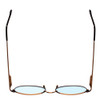 Top View of Reptile Komodo Designer Blue Light Blocking Glasses Oval Matte Bronze Metal 60mm