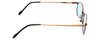 Side View of Reptile Komodo Designer Blue Light Blocking Glasses Oval Matte Bronze Metal 60mm