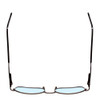 Top View of Reptile Skink Designer Blue Light Blocking Glasses in Gun Metal Silver Oval 60mm