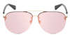Front View of Kate Spade Jakayla/S Ladies Aviator Rimless Sunglasses Black/Grey Rose Gold 62mm