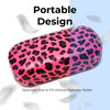 Calabria Large Leopard Animal Print Hard Clamshell Eye/Sunglass Case in 3 Colors