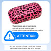 Calabria Large Leopard Animal Print Hard Clamshell Eye/Sunglass Case in 3 Colors