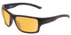 Profile View of Smith Outback Unisex Sunglass Matte Black/ChromaPop Polarized Bronze Mirror 59mm