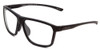 Profile View of Smith Optics Pinpoint Designer Reading Eye Glasses in Matte Black Unisex Square Full Rim Acetate 59 mm