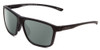 Profile View of Smith Optics Pinpoint Designer Polarized Sunglasses with Custom Cut Smoke Grey Lenses in Matte Black Unisex Square Full Rim Acetate 59 mm