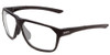 Profile View of Smith Optics Leadout Designer Single Vision Prescription Rx Eyeglasses in Matte Black Unisex Square Full Rim Acetate 63 mm