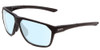 Profile View of Smith Optics Leadout Designer Progressive Lens Blue Light Blocking Eyeglasses in Matte Black Unisex Square Full Rim Acetate 63 mm