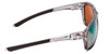 Side View of Smith Leadout Unisex Sunglasses Cement Crystal Grey/ChromaPop Green Mirror 63 mm