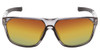 Front View of Smith Leadout Unisex Sunglasses Cement Crystal Grey/ChromaPop Green Mirror 63 mm