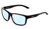 Profile View of Smith Optics Basecamp Designer Progressive Lens Blue Light Blocking Eyeglasses in Gloss Black Unisex Square Full Rim Acetate 58 mm