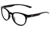 Profile View of Smith Optics Eastbank Designer Reading Eye Glasses in Black Ice Tortoise Marble Unisex Round Full Rim Acetate 52 mm