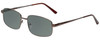 Profile View of Jubilee J5812 Designer Polarized Sunglasses with Custom Cut Smoke Grey Lenses in Dark Brown Mens Rectangle Full Rim Metal 59 mm
