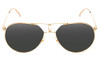 Front View of Carrera 1025-PEF-QT Unisex Aviator Full Rim Designer Sunglasses Gold/Green 59 mm
