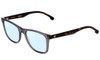 Profile View of Carrera 2022T Designer Blue Light Blocking Eyeglasses in Crystal Grey Unisex Classic Full Rim Acetate 51 mm