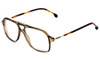 Profile View of Carrera 239-4C3 Designer Blue Light Blocking Eyeglasses in Olive Green Crystal Unisex Aviator Full Rim Acetate 54 mm