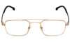 Front View of Carrera 8845-A0Z Designer Bi-Focal Prescription Rx Eyeglasses in Matte Gold Carbon Fiber Unisex Aviator Full Rim Metal 53 mm