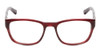 Front View of Jones New York J748 Designer Progressive Lens Prescription Rx Eyeglasses in Ruby Crystal Red Silver Unisex Oval Full Rim Acetate 51 mm