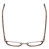 Top View of Lucky Brand D106 Designer Progressive Lens Prescription Rx Eyeglasses in Brown Satin Tortoise Havana Brown Gold Ladies Classic Full Rim Metal 49 mm