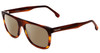 Profile View of Carrera Browline Designer Polarized Sunglasses with Custom Cut Amber Brown Lenses in Red Horn Marble Brown Yellow Unisex Classic Full Rim Acetate 56 mm