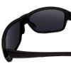 Close Up View of Under Armour Battle Mens Wrap Full Rim Designer Sunglasses Matte Black/Gray 65mm