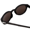 Close Up View of Under Armour Infinity Round Designer Sunglasses Matte Black/Silver Mirror 52 mm