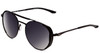 Profile View of Under Armour Instinct Pursuit Designer Sunglasses in Black/Grey Polarized 55 mm