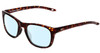 Profile View of Under Armour Raid Designer Blue Light Blocking Eyeglasses in Havana Tortoise Brown Gold Unisex Classic Full Rim Acetate 55 mm