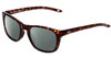 Profile View of Under Armour Raid Designer Polarized Reading Sunglasses with Custom Cut Powered Smoke Grey Lenses in Havana Tortoise Brown Gold Unisex Classic Full Rim Acetate 55 mm