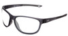Profile View of Under Armour Undeniable Designer Reading Eye Glasses with Custom Cut Powered Lenses in Matte Crystal Grey Unisex Oval Full Rim Acetate 61 mm