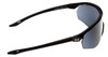 Side View of Under Armour Game Time Mens Designer Sunglasses Matte Black/Grey Oleophobic 99mm