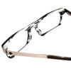 Close Up View of SPY Optics Clive Designer Bi-Focal Prescription Rx Eyeglasses in Black Horn Gun Metal Unisex Rectangle Full Rim Metal 53 mm