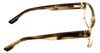 Side View of SPY Optics Duke Designer Bi-Focal Prescription Rx Eyeglasses in Matte Green Smoke Brown Marble Unisex Square Full Rim Acetate 54 mm