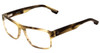 Profile View of SPY Optics Duke Designer Bi-Focal Prescription Rx Eyeglasses in Matte Green Smoke Brown Marble Unisex Square Full Rim Acetate 54 mm