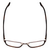 Top View of SPY Optic Jett Square Metal Designer Reading Glasses in Mahogany Red Mojave 54mm