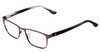 Profile View of SPY Optics Taylor Designer Reading Eye Glasses with Custom Cut Powered Lenses in Gun Metal Gray Stone Unisex Square Full Rim Metal 52 mm