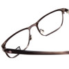 Close Up View of SPY Optics Taylor Designer Reading Eye Glasses with Custom Cut Powered Lenses in Gun Metal Gray Stone Unisex Square Full Rim Metal 52 mm