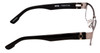 Side View of SPY Optic Trenton Rectangle Designer Reading Glasses Gun Metal Silver Black 55mm
