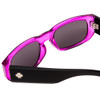 Close Up View of SPY Optics Genre Designer Sunglasses Crystal Magenta Matte Black/Happy Gray 54mm