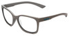 Profile View of Bolle Ada Designer Reading Eye Glasses in Cool Matte Grey Unisex Classic Full Rim Acetate 44 mm