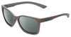 Profile View of Bolle Ada Designer Polarized Reading Sunglasses with Custom Cut Powered Smoke Grey Lenses in Cool Matte Grey Unisex Classic Full Rim Acetate 44 mm