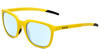 Profile View of Bolle Talent Designer Progressive Lens Blue Light Blocking Eyeglasses in Matte Chartreuse Yellow Ladies Classic Full Rim Acetate 51 mm
