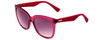 Profile View of Police SPL410 Cateye Designer Sunglasses Pink Crystal Glitter/Violet Purple 56mm