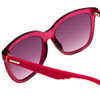 Close Up View of Police SPL410 Cateye Designer Sunglasses Pink Crystal Glitter/Violet Purple 56mm