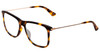Profile View of Police SPL572 Designer Reading Eye Glasses in Tortoise Havana Brown Gold Silver Unisex Classic Full Rim Acetate 56 mm