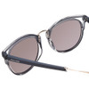 Close Up View of Police SPL642 Unisex Cateye Full Rim Designer Sunglasses Matte Crystal/Grey 52mm