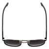 Top View of Police SPL717 Round Designer Sunglasses in Black & Grey Smoke Gradient Blue 55mm